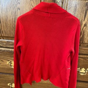 Soft red Premise cardigan. Size Small